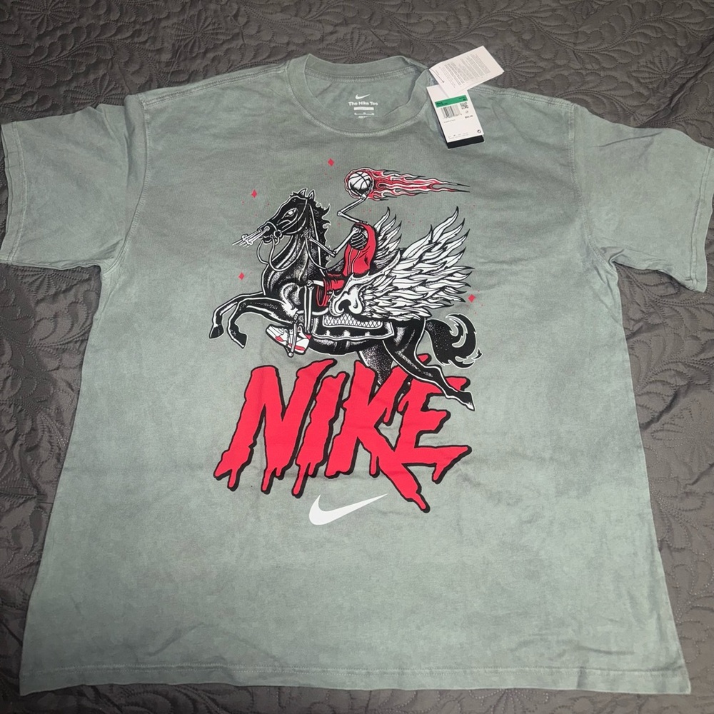 Nike Max90 Skeleton Rider Men's Pewter Gray T-Shirt Sz XL
